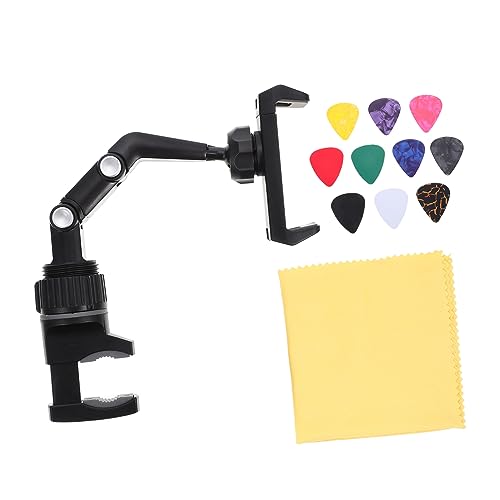 LIOOBO 1Set Adjustable Mobile Phone Holder for Musicians Rotation Clip for Guitar Headstock and Flat Surfaces Practical Design for Easy Installation present for Music Lovers