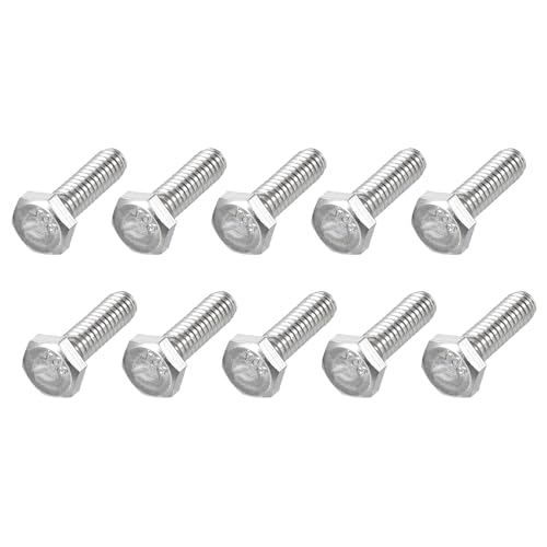 Image of METALLIXITY Hex Head Bolts (1 /4-20 x 7 /8 inch) 25Pcs, 304 Stainless Steel 18-8, Fully Threaded, External Hex Drive, Plain Finish, Hex Head Screw Bolt, Silver