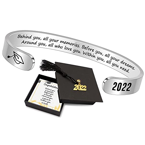 Btysun Inspirational Bracelets for Women Teen Girl Gifts Birthday Cuff Bracelet Bangle Quotes Jewelry Friend Gifts for Her Mom Gifts