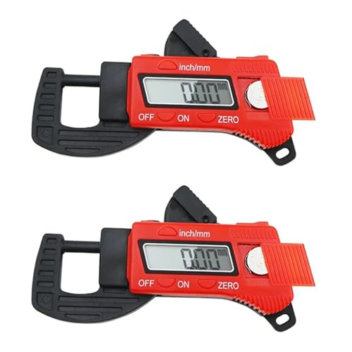 Thickness Gauge. 2 Pcs 0-12.7Mm Plastic Carbon Fiber Composites Digital Thickness Caliper Micrometer Gau .Industrial