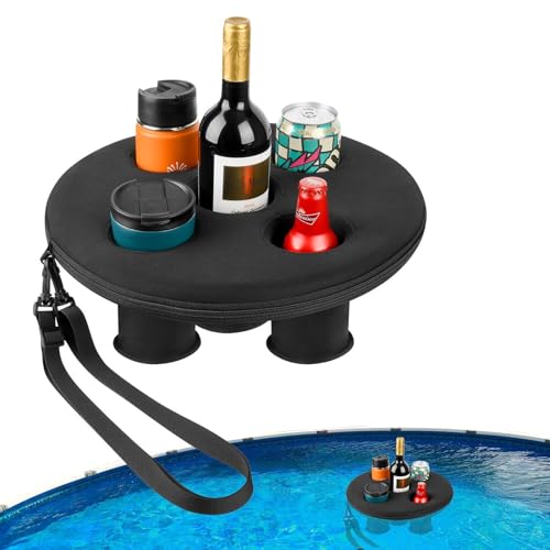 Soporte flotante para bebidas - Flotador de piscina con 5 agujeros - Posavasos flotante, flotador para bebidas para la piscina, soporte para botellas de verano y ocio