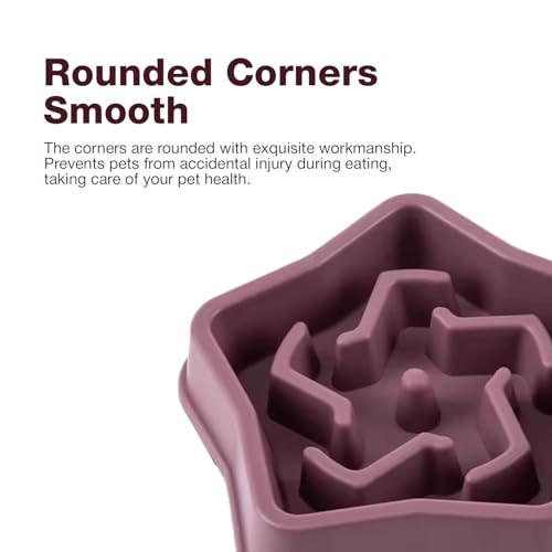 Image of Durable Slow Feeder Bowl for Dogs| Anti-Choke Non-Slip Pet Feeding Base and Easy to Clean| Dish Promotes Healthy Eating| Reduces Bloating and Digestive Issues (Purple)