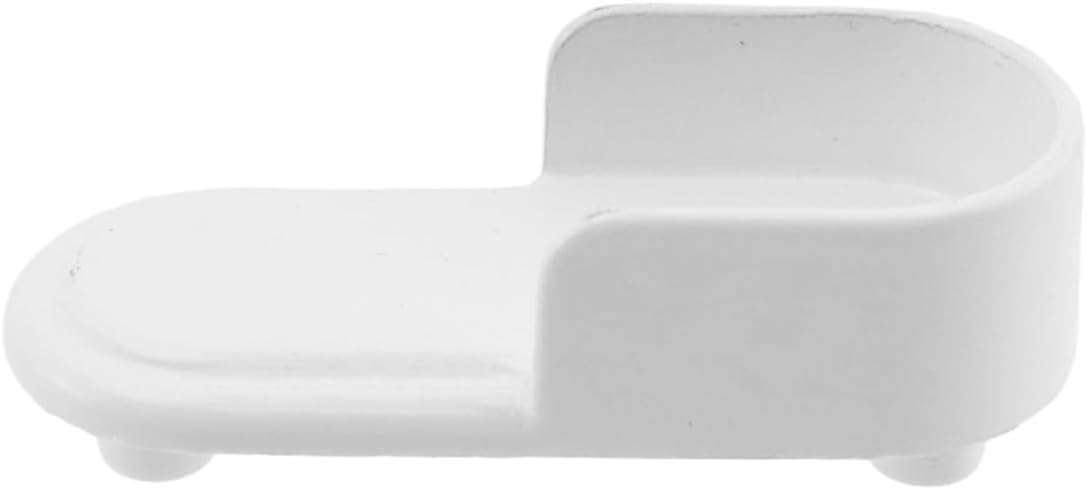 Sscon 10Pcs White Closet Rod Brackets, Oval Closet Rod Support for 15x30mm Rods, Zinc Alloy Rod End Holders for Wardrobe