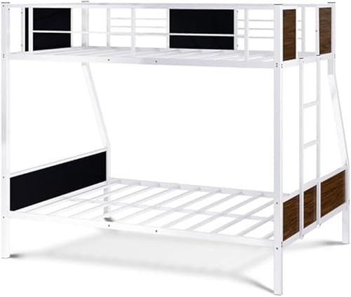 Miniatura 6 de East West Furniture JAFTWHI Jackson - Litera de tamaño matrimonial, dos camas divididas, una escalera con dos escalones y barandillas de protección,