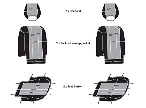Image of CarsCover Custom Fit Neoprene Front Seat Covers for 2004-2008 Ford F150