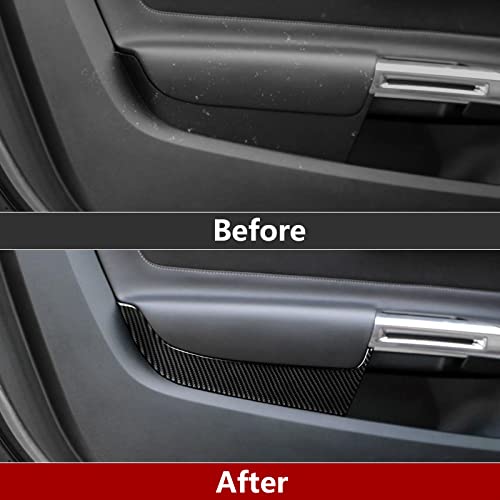 Car Sticker Carbon Fiber Decal Interior for Ford Mustang 2015 2016 2017 2018 2019 2020 2021 2022 2023 Accessories（Front Door Panel） by MYDDL - Image 3