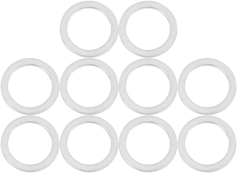 #US Replacement Part for 10pcs M18 Silver Tone Car Oil Drain Plug Gaskets for Porsche 900-123-106-30 lawnpart#1101851