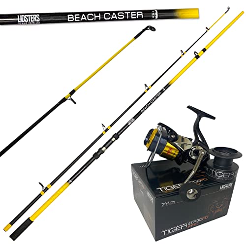 LFS Beachcaster Sea Fishing Rods 12ft 2pc +Lidsters Tiger 87
