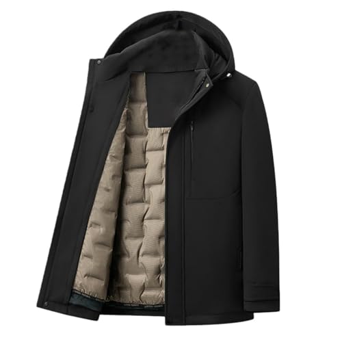 Veste en duvet mi-longue homme contre le froid intense avec doublure amovible M