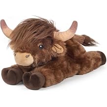 Highland Cow Stuffed Animals, Microwavable Stuffed Animal Adorable Fluffy Highland Cow Plush for Warmth Comfort, Heatable Coolable Lavender Scent Toy, Cute Soft Plushies Gift for Kid Boys Girl & Adult