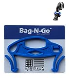 New Bag-N-Go Ultra Slim Bag Holder For Leash-One-Handed Operation- Keeps Rolls Secure Without Unroll