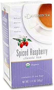 Davidson Organic Tea 2637 Spiced Raspberry Tea44; Box of 25 Tea Bags