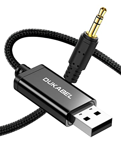DuKabel 1.2M USB 3.5mm�ϊ��P�[�u�� �X�e���I�I�[�f�B�I �P�[�u�� Windows/Vista/XP�APS4�APS5�ALinux�AChromebook�AWindows Surface 3 pro�ARaspberry Pi���Ή� ��/�[�d