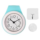 Zerodeko Orologio da Bagno Ventosa e Gancio, Orologio da Parete Silenzioso per Ambienti Umidi, Timer Digitale Multifunzione per Cucina e Bagno