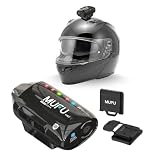 MUFU 2K Dual Front & Rear Camera for Top Mount Motorcycle Helmet, 4000mAh Battery 8H Loop Recording...