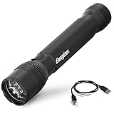 Energizer TAC R 1000 Rechargeable Tactical Flashlight, 1000 Lumens, IPX4 Water Resistant, Aircraft-Grade Aluminum LED Flashlight, Excellent Emergency Light