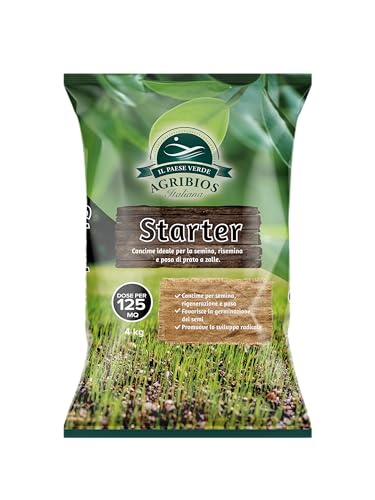 Il Paese Verde Concime Starter 5kg 125mq- Concime per semina, rigenerazione e posa del prato....