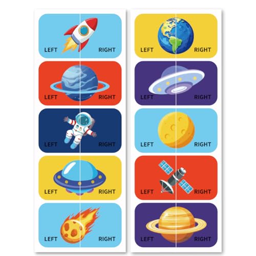 Peacoblue 100 Stück Schuhaufkleber Kinder Rechts Links,...