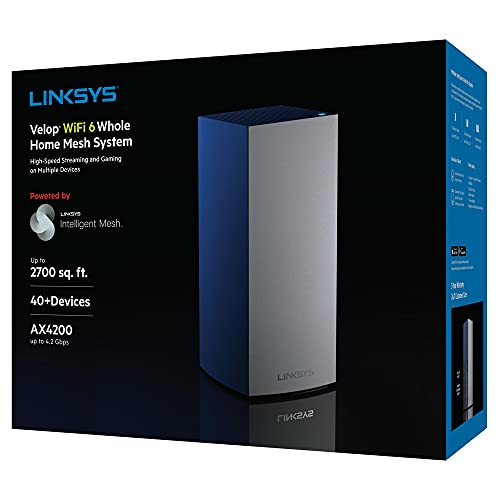 Linksys AX4200 Smart Mesh Wi-Fi 6 Router Whole Home WiFi Mesh System ...
