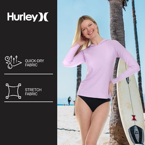 Camiseta con capucha para mujer Hurley con protección UV UPF 50+ y secado rápido 5