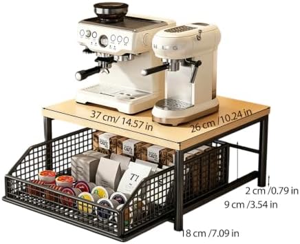 Sakerplus Coffee Pod Holder with Drawers (Black) - 1