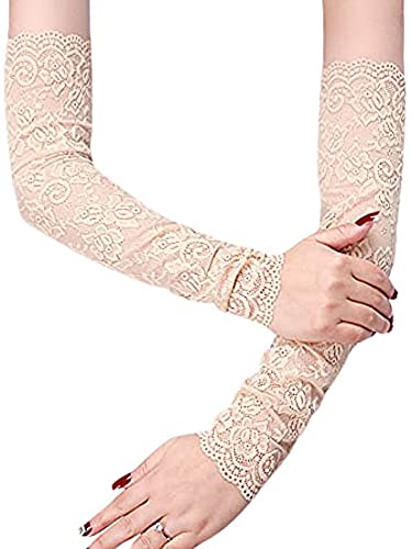 レースアームカバー UVカット 紫外線対策日よけ防止 日焼け止め 手袋 虫除け 紫外線カット 指なし 日よけ防止 日焼け止め 吸汗 紫外線対策 冷房 冷え対策 肌色