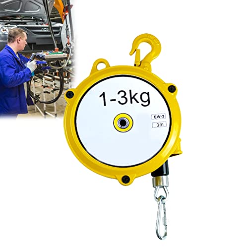 Balanceador de Resorte Retráctil, 1-3/3-5/5-9kg, Spring Balancer con Gancho de Aleación de Acero, Equilibrador de Resorte para la Fabricación de Automóviles Taller de Producción(Size:1-3kg)