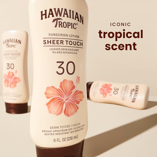 Hawaiian Tropic Sheer Touch Lotion Sunscreen, Moisturizing Broad-Spectrum Protection, SPF 30, Sun, Mango, 8 Oz - Image 4