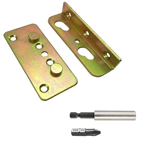 Premium No-Mortise Bed Rail Brackets (Complete Set of 4)