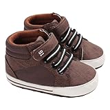 Generisch Baskets pour bébé avec semelle souple comme premières chaussures d'apprentissage de la marche pour les tout-petits, respirantes et confortables dans un style décontracté, marron, 0-6 mois