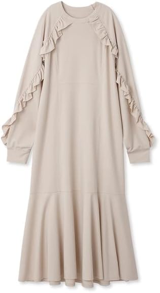 Amazon.co.jp: [ファーファー] ラッフルデザインカットワンピース  