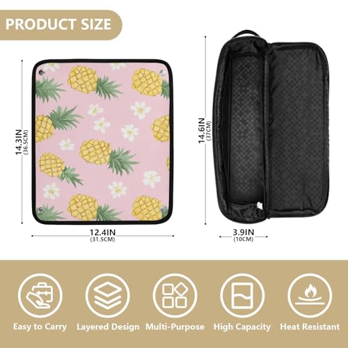 Bolsa de viaje rosa para plancha de pelo y accesorios miniatura 4