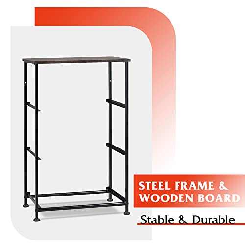 Wlive Nightstand With 3 Drawers, Fabric Dresser, Organizer Unit, Storage Dresser For Bedroom, Hallway, Entryway, Closets, Sturdy Steel Frame, Wood Top, Easy Pull Handle, Dark Grey #TOP6