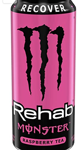 Raspberry Tea 15.5Fl. Oz Rehab Monster 12 Pk #TOP1