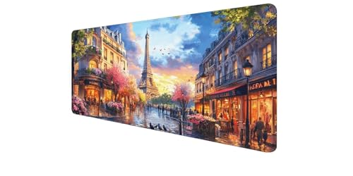 Tapis de souris XXL bords cousus pour éliminer les douleurs au poignet