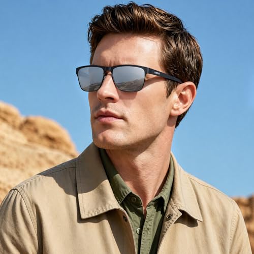 Image of CARFIA Metal Mens Sunglasses Polarized UV400 Protection for Driving Fishing Hiking Golf Everyday Use CA5225