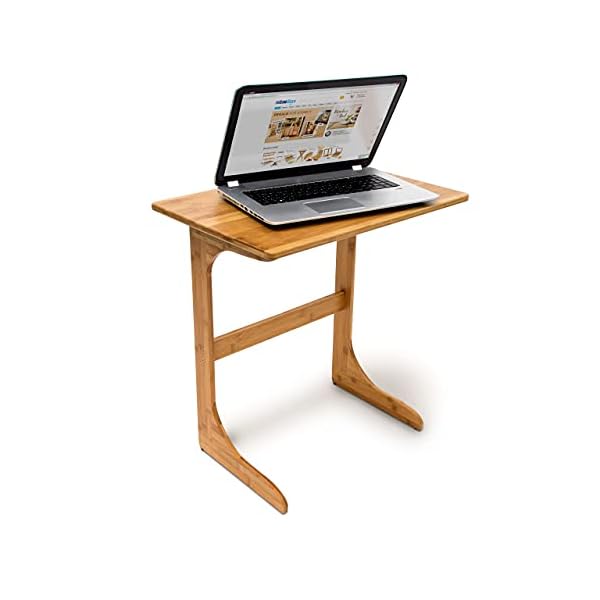 Relaxdays Laptoptisch Bambus H x B x T: ca. 62,5 x 60 x 40 cm Beistelltisch als auch als Notebook-Couchtisch aus Holz mit praktischer Ablage und optimaler Arbeitshöhe aus hochwertigem Bambus, natur