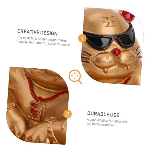 Figurine tigre en résine ornement de table élégant - 6