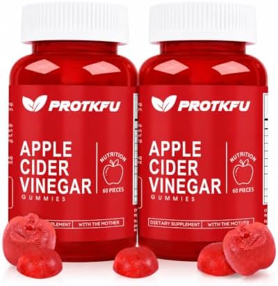 ProTKFU 1000mg Apple Cider Vinegar Gummies, 120 Count | ACV Gummi...