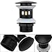 tooloflife Pop Up Freestanding Tub Drain Plug, Basin Sink Pop Up Click Clack Sprung, Bathroom Faucet Vessel Vanity Sink Drain Stopper(Chrome)