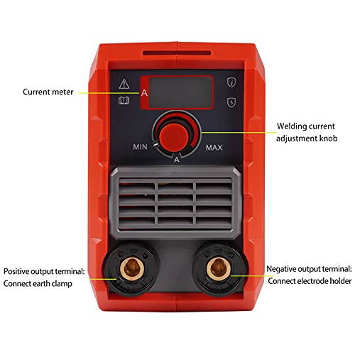Shikha 20-250Amp ARC MMA Mini Welding Machine 110V, Portable DC Inverter Welder 20-250Amp IGBT Digital Display LCD with Belt Include Welder Inverter Welding Machine Kits