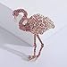 Exquisite Flamingo Bird Lapel Brooch Pin Rhinestone Austrian Crystal Animal Pins Clip Shawl Dress Suit Jackets Sweater Scarves Backpacks Brooches Pins Gorgeous Jewelry Gifts for Women Girls Clothes Accessories (Pink)