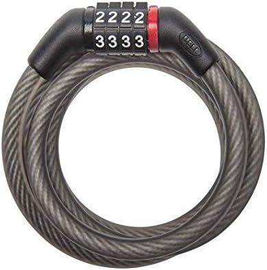 Bike Lock Cable, 4 Digit Portable Self Coiling Cable Bike Lock Resettable Combination Bike Lock Anti-Thief Safety Lock