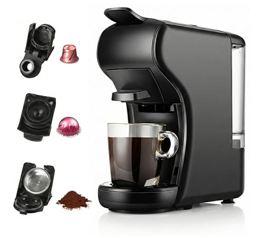 Image of FATHOM 3-in-1 Espresso Machine for Ground Coffee | Pods & Capsules |19 Bar Pressure | Fast Heat | One Touch Control | 1450W