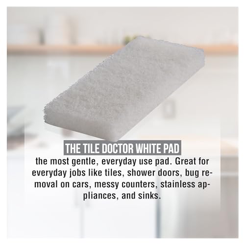 Scrub Doctor Pacote com 6 almofadas brancas grandes de 25,4 x 11,4 x 2,5 cm. Almofadas de esfregão b