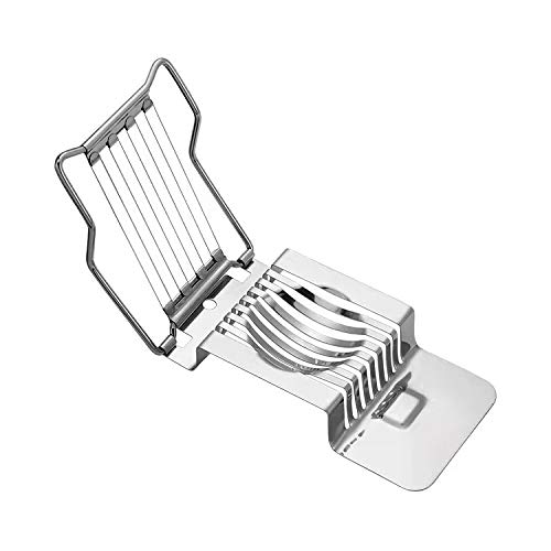 MAXBROTHERS cortador de ovos de aço inoxidável, cortador de ovos de metal, usado para cortar ovos, s