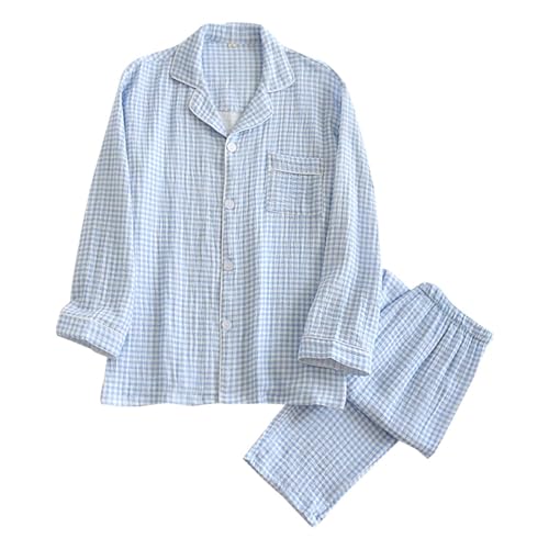 Pyjama à carreaux pour femme en tissu doux et respirant pour l'hiver