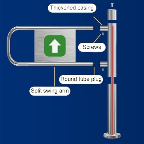 Heavy-Duty Metal Swing Safety Gate - Controlled Access Unidirectional Push Door for High-Traffic Areas, Durable, Secure, Easy Install, Ideal for Pets & Children