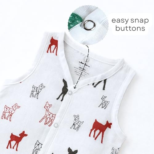 Image of The Boo Boo Club Muslin Jhabla and Short Set 100% GOTS Certified Organic Cotton | Sleeveless Button Vest | Summer Wear Set