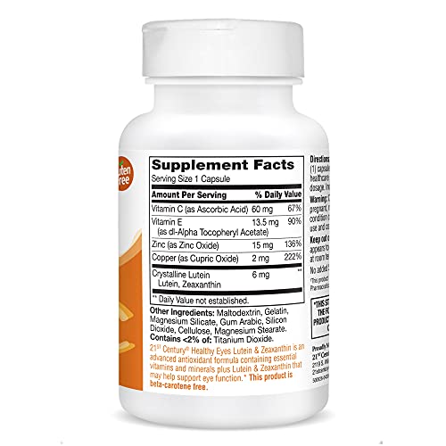21St Century Healthy Eyes Lutein And Zeaxanthin Capsules, 60 Count (27454) #TOP5